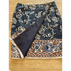 VTG Breeches‎ wrap skirt 100% linen preppy 90s sz 8 old money